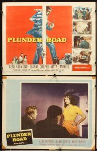 4m534 PLUNDER ROAD 8 LCs '57 Gene Raymond is after ten million in gold, crime of the century, noir!