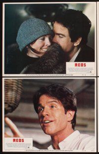 4m563 REDS 8 LCs '81 Warren Beatty as John Reed & Diane Keaton in Russia!