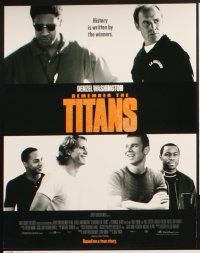 4m012 REMEMBER THE TITANS 11 LCs '00 huge close up of Denzel Washington, football!