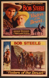 4m571 RIDERS OF THE DESERT 8 LCs '32 Bob Steele rescues Gertrude Messenger, cool image of bad guys!