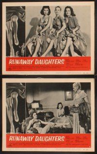 4m588 RUNAWAY DAUGHTERS 8 LCs '56 bad girl Marla English & others showing their legs!