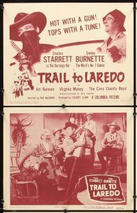 4m665 TRAIL TO LAREDO 8 LCs '48 Charles Starrett as The Durango Kid with Smiley Burnette!