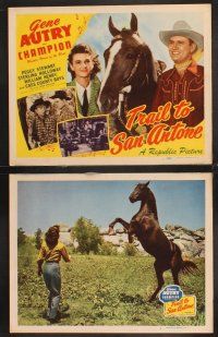 4m666 TRAIL TO SAN ANTONE 8 LCs '47 singing cowboy Gene Autry, Champion & pretty Peggy Stewart!