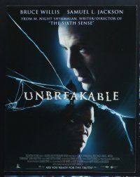 4m020 UNBREAKABLE 10 LCs '00 M. Night Shyamalan directed, Bruce Willis, Samuel L. Jackson!