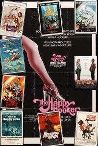 4p006 LOT OF 43 FOLDED ONE-SHEETS '71 - '92 Happy Hooker, Giant Spider Invasion & many more!