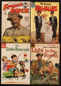 4p024 LOT OF 4 MISCELLANEOUS COMIC BOOKS '50-64 Frank Buck, Beverly Hillbillies, Little Rascals!