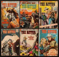 4p022 LOT OF 6 TEX RITTER COMIC BOOKS '54 - '59 the greatest fighting law man of the West!