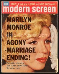 4p121 MODERN SCREEN magazine Dec 1960 Marilyn Monroe by Sherman Weisburd, her marriage is ending!