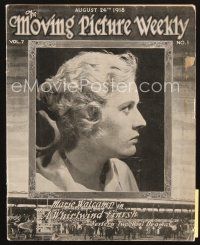 4p053 MOVING PICTURE WEEKLY exhibitor magazine Aug 24, 1918 theater fronts, Charlie & the Kaiser!