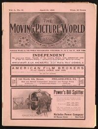 4p041 MOVING PICTURE WORLD exhibitor magazine April 16, 1910 cool hundred year old movie ads!