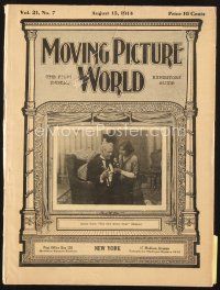 4p045 MOVING PICTURE WORLD exhibitor magazine Aug 15, 1914 Uncle Tom's Cabin, Patchwork Girl of Oz