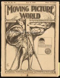 4p050 MOVING PICTURE WORLD exhibitor magazine Jun 8, 1918 Theda Bara, Mutt & Jeff, Burton Rice art!