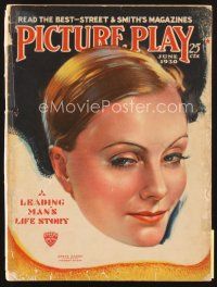 4p078 PICTURE PLAY magazine June 1930 great art of glamorous Greta Garbo by Modest Stein!