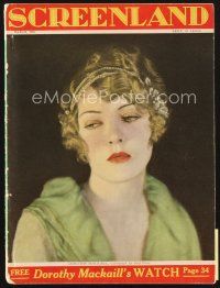 4p064 SCREENLAND magazine March 1926 Dorothy Mackaill by Paul Hesse, full-page Louise Brooks!