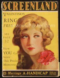 4p069 SCREENLAND magazine November 1926 artwork of beautiful Marion Davies by Jay Weaver!