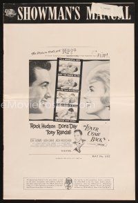 4p354 LOVER COME BACK pressbook '62 Rock Hudson, Doris Day, Tony Randall, Edie Adams!
