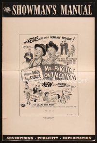 4p356 MA & PA KETTLE ON VACATION pressbook '53 wacky hillbillies Marjorie Main & Percy Kilbride!