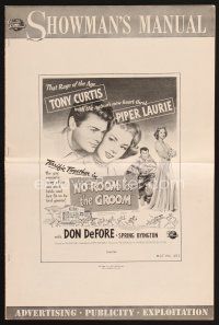 4p367 NO ROOM FOR THE GROOM pressbook '52 Tony Curtis & Piper Laurie, the nation's new heart sigh!