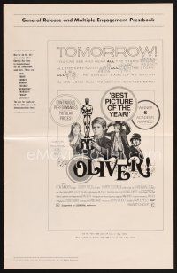 4p368 OLIVER pressbook '69 Charles Dickens, Mark Lester, Shani Wallis, directed by Carol Reed!