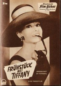 4p244 BREAKFAST AT TIFFANY'S German program '62 different images of sexy elegant Audrey Hepburn!
