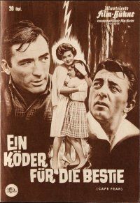 4p245 CAPE FEAR German program '62 Gregory Peck, Robert Mitchum, Polly Bergen, different images!