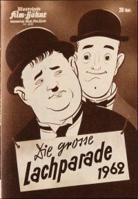 4p253 GREAT PARADE OF COMEDY 1962 German program '62 Laurel & Hardy, Buster Keaton, comedy shorts!