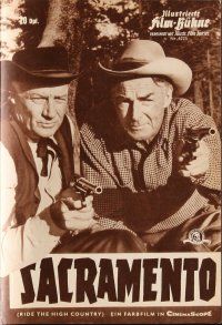 4p271 RIDE THE HIGH COUNTRY German program '62 Peckinpah, Randolph Scott & Joel McCrea, different!