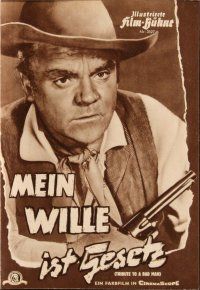 4p281 TRIBUTE TO A BAD MAN German program '56 cowboy James Cagney, Irene Papas, different images!