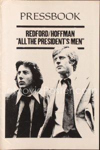 4p289 ALL THE PRESIDENT'S MEN pressbook '76 Dustin Hoffman & Robert Redford as Woodward & Bernstein