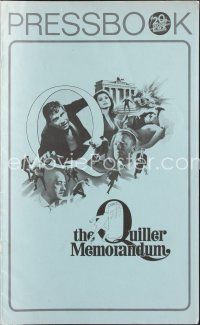 4p376 QUILLER MEMORANDUM pressbook '67 George Segal, Alec Guinness, Max Von Sydow, Senta Berger!