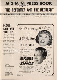 4p382 REFORMER & THE REDHEAD pressbook '50 June Allyson overpowers Dick Powell with 1000 laughs!