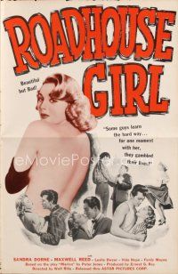 4p387 ROADHOUSE GIRL pressbook '54 classic sexy beautiful but bad girl image!