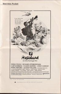 4p389 ROSEBUD pressbook '75 directed by Otto Preminger, Peter O'Toole, Richard Attenborough