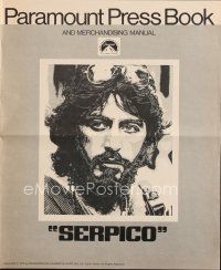 4p394 SERPICO pressbook '74 cool close up image of Al Pacino, Sidney Lumet crime classic!