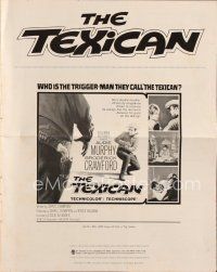 4p409 TEXICAN pressbook '66 cowboy Audie Murphy is the Texican, Broderick Crawford