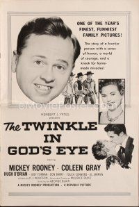 4p412 TWINKLE IN GOD'S EYE pressbook '55 Mickey Rooney, sexy Coleen Gray & sexy chorus girls!