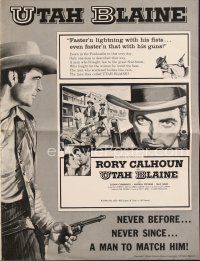 4p414 UTAH BLAINE pressbook '57 Rory Calhoun came back to give a Texas town a backbone to fight!