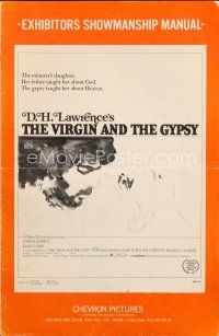 4p415 VIRGIN & THE GYPSY pressbook '70 from the novel by D.H. Lawrence, Joanna Shimkus, sexy art!