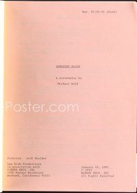 4p191 INNOCENT BLOOD revised draft script January 18, 1991, screenplay by Michael Wolk!