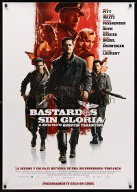 4r003 INGLOURIOUS BASTERDS advance DS Argentinean '09 Quentin Tarantino, Nazi-killer Brad Pitt!