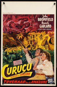 4r530 CURUCU, BEAST OF THE AMAZON Belgian '56 Universal horror, Beverly Garland & John Broomfield!
