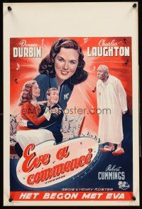 4r545 IT STARTED WITH EVE Belgian '40s Deanna Durbin, Charles Laughton & Robert Cummings!