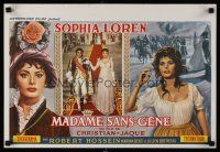 4r565 MADAME SANS GENE Belgian '62 wonderful art of super sexy Sophia Loren in low-cut dress!