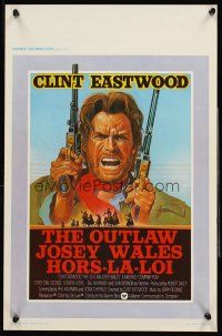 4r586 OUTLAW JOSEY WALES Belgian '76 Clint Eastwood is an army of one, cool two-gun art!