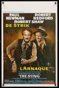 4r613 STING Belgian '74 great different artwork of Paul Newman & Robert Redford!