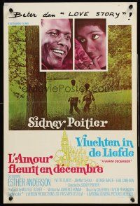 4r644 WARM DECEMBER Belgian '73 different image of Sidney Poitier & Ester Anderson!