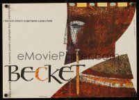 4r024 BECKET Czech 11x16 '64 Richard Burton in the title role, Peter O'Toole, Svoboda art!