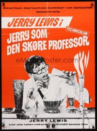 4r463 NUTTY PROFESSOR Danish R70s wacky Jerry Lewis directs & stars w/pretty Stella Stevens!