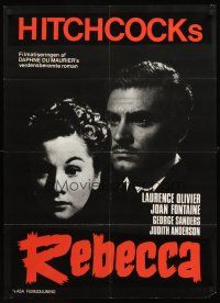 4r469 REBECCA Danish R60s Alfred Hitchcock, Laurence Olivier & Joan Fontaine!