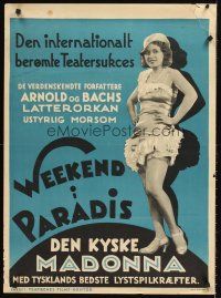 4r021 WEEKEND I PARADIS Danish '40s Franz Arnold and Ernst Bach, image of sexy woman!